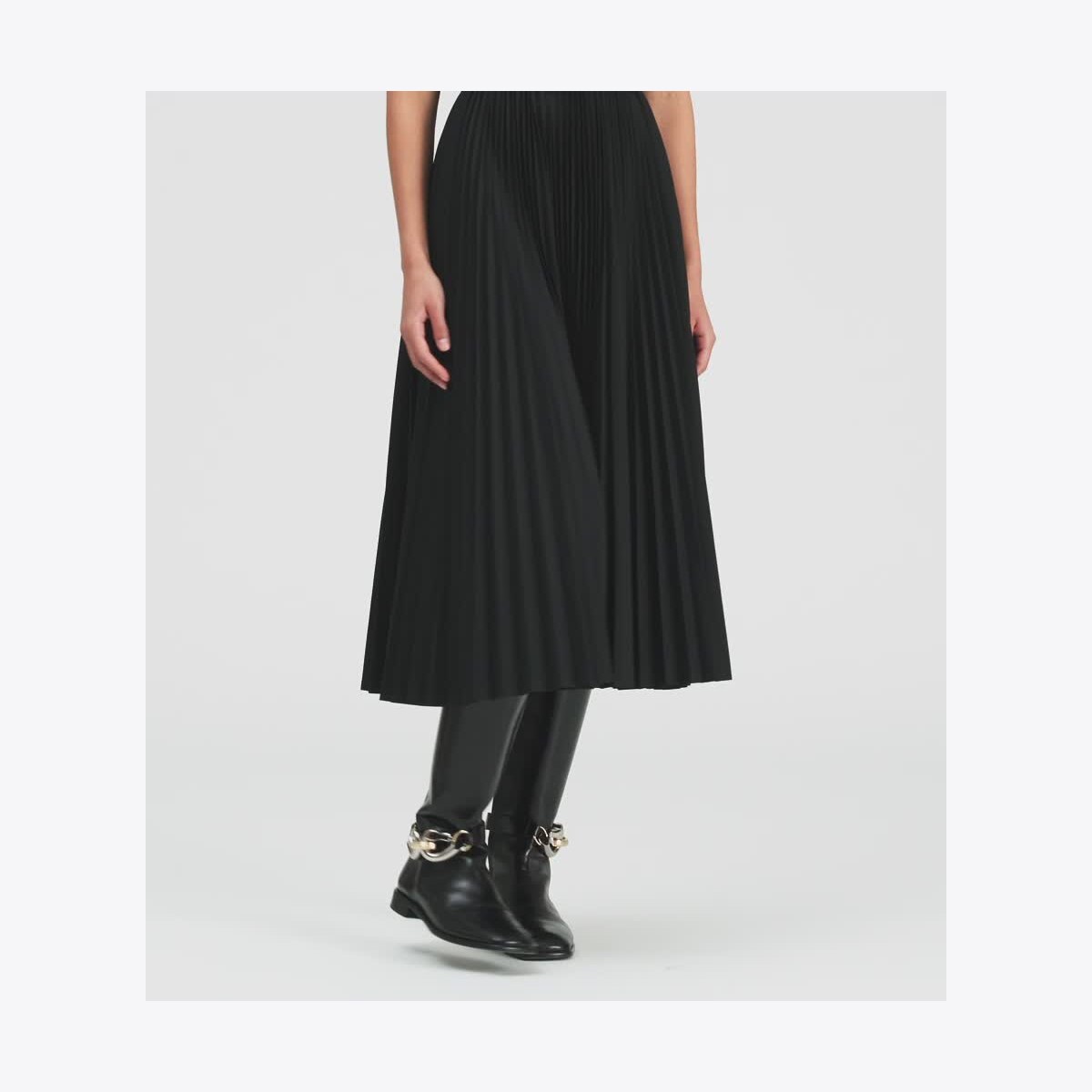 POPLIN PLEATED SHIRTDRESS - thumbnail 4