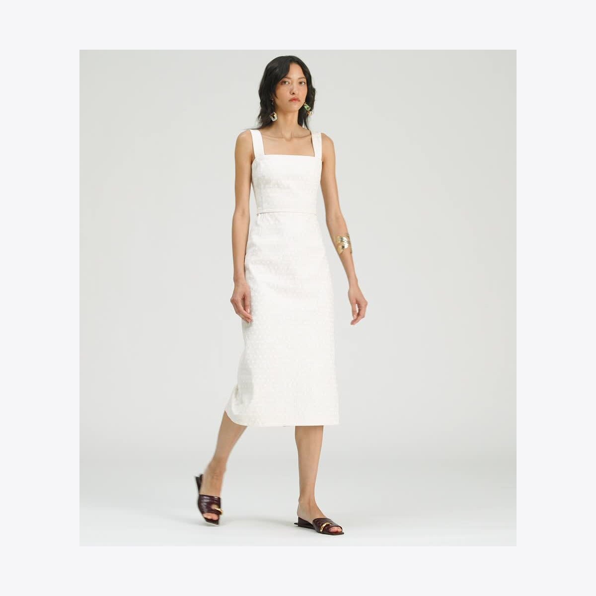 Printed Linen Dress: Women's Designer Dresses | Tory Burch