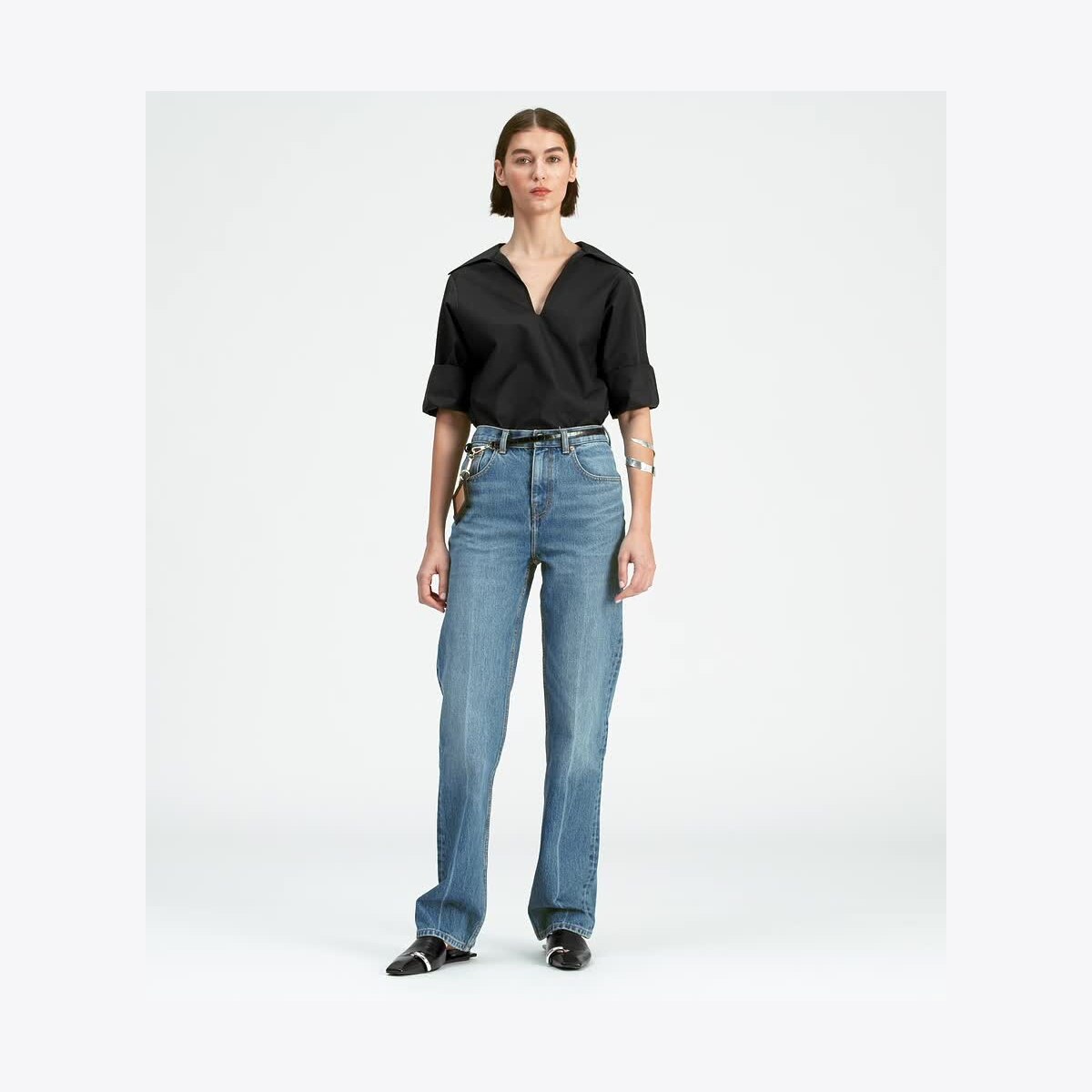 COTTON POPLIN TUNIC - thumbnail 4