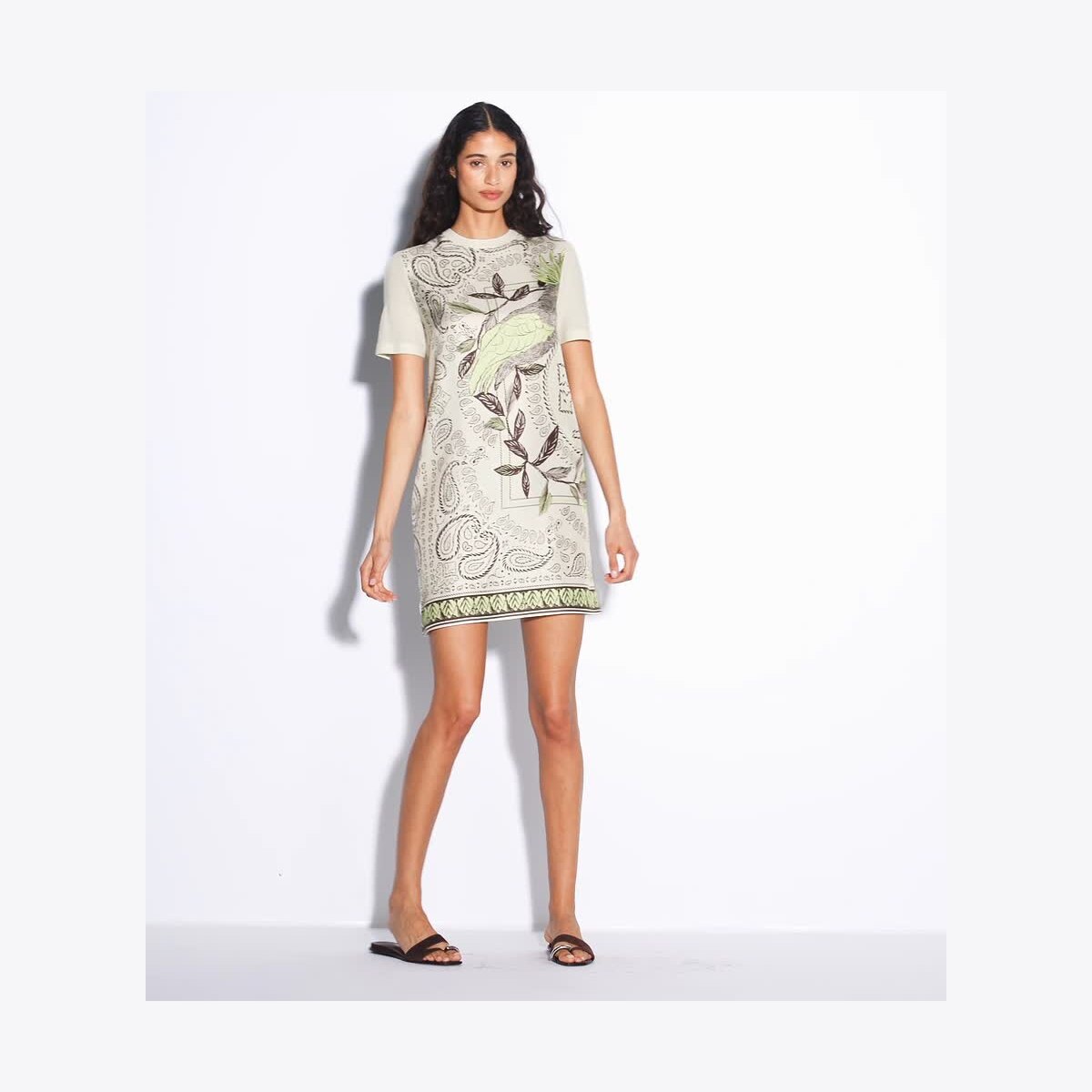 SILK-FRONT SWEATER DRESS - thumbnail 5
