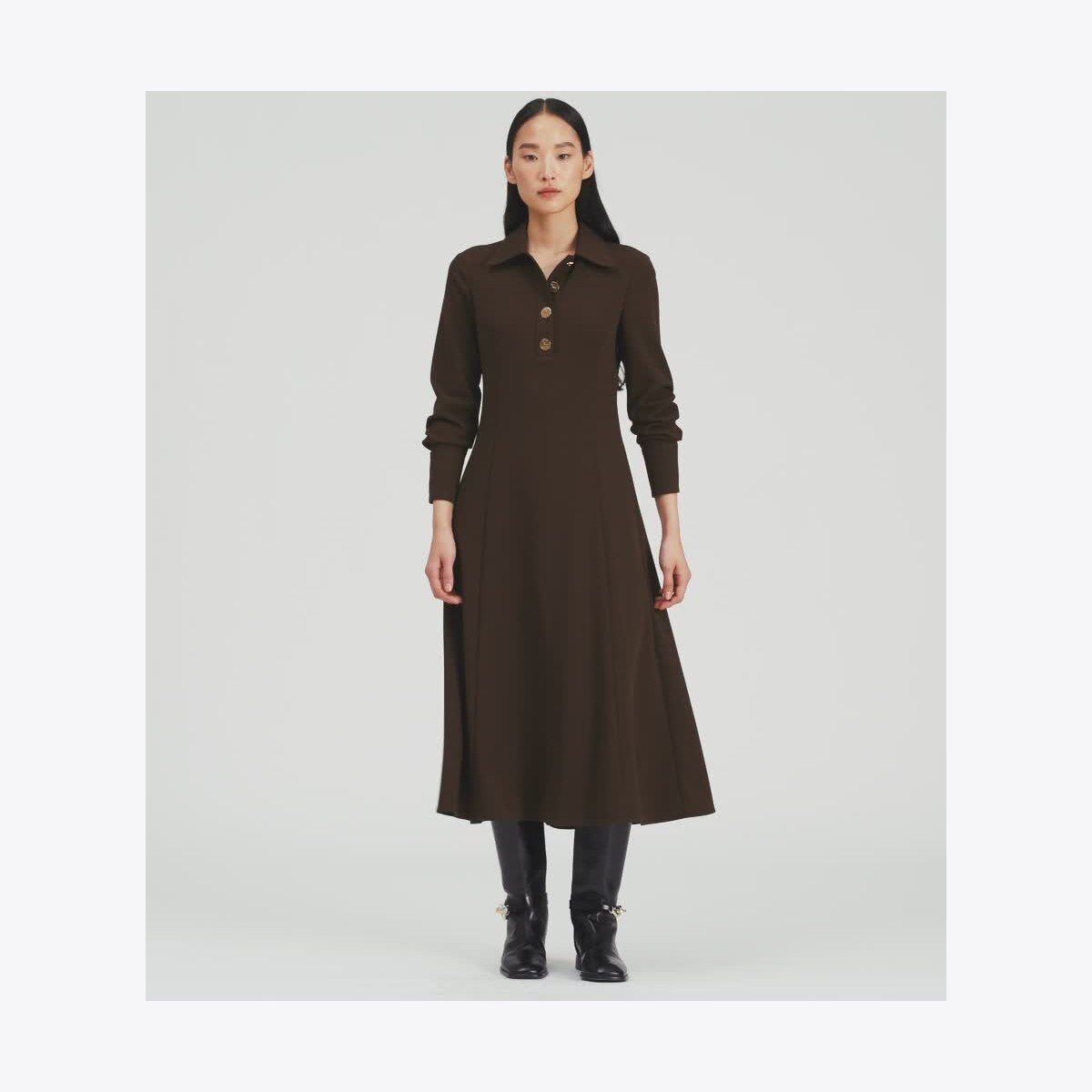 シャツワンピース★Tory Burch★SOLID CREPE SHIRTDRESS シャツワンピース☆Tory Burch☆SOLID CREPE SHIRTDRESS (Tory