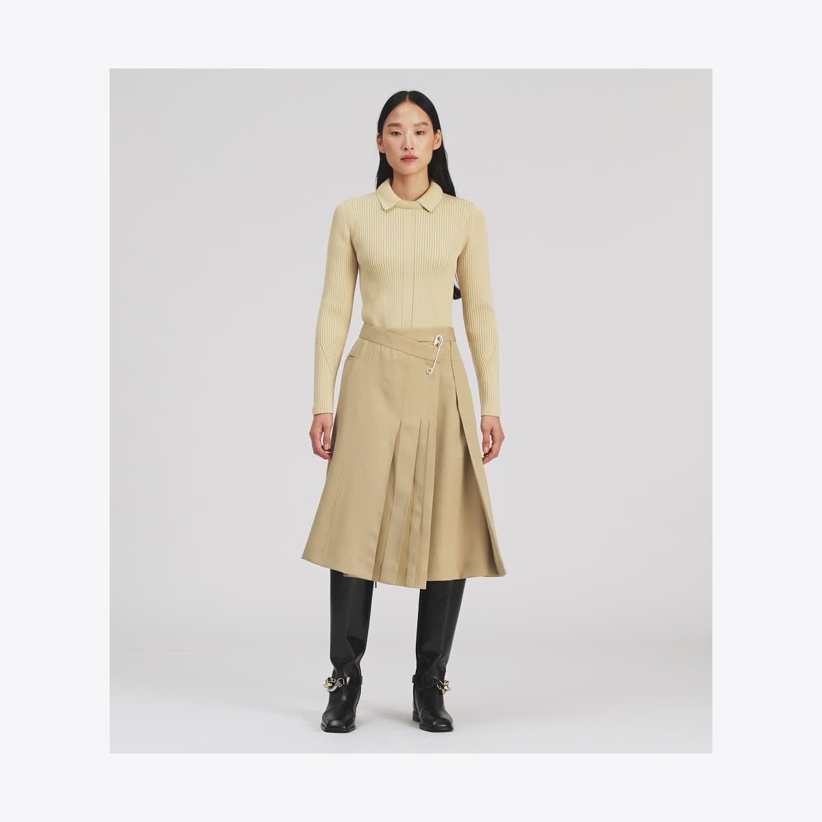 Deconstructed Wool Skirt: Women's Designer Bottoms | Tory Burch