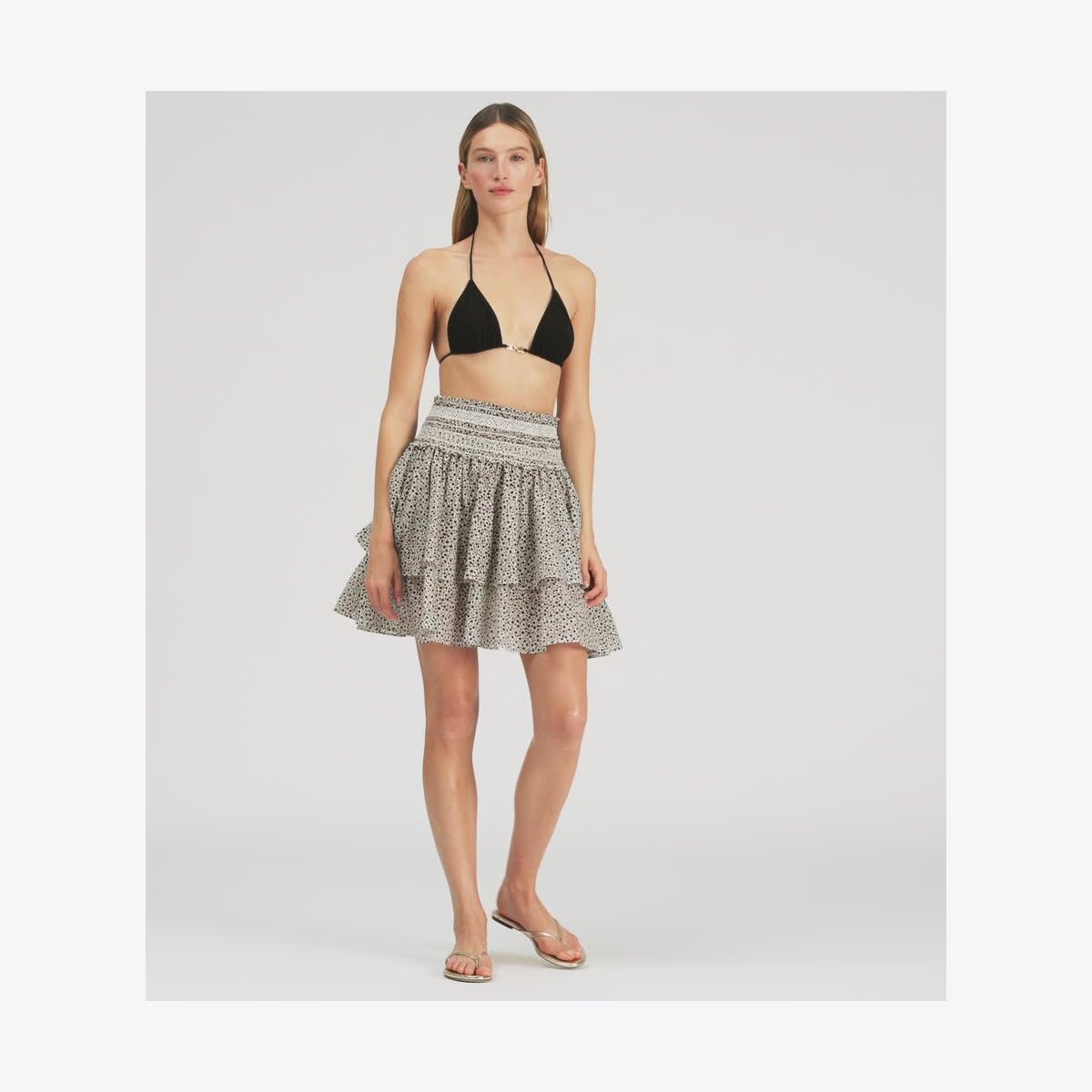 Printed Smocked Skirt: Women's Designer Coverups | Tory Burch