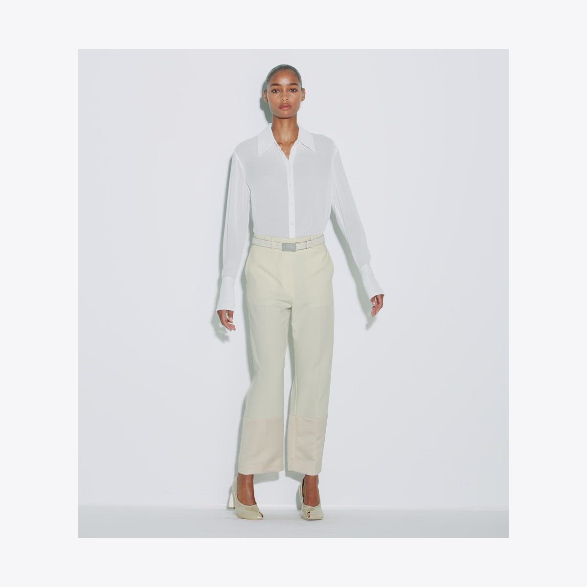 CUFFED VISCOSE SHIRT - thumbnail 4