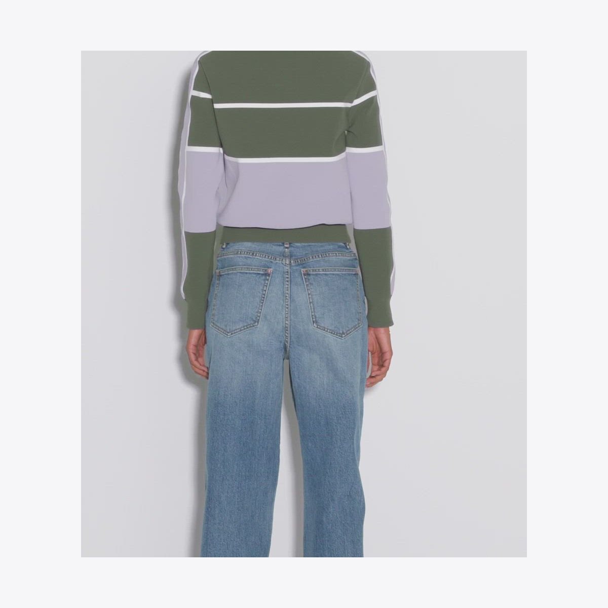 CROPPED TECH NYLON TENNIS SWEATER - thumbnail 4