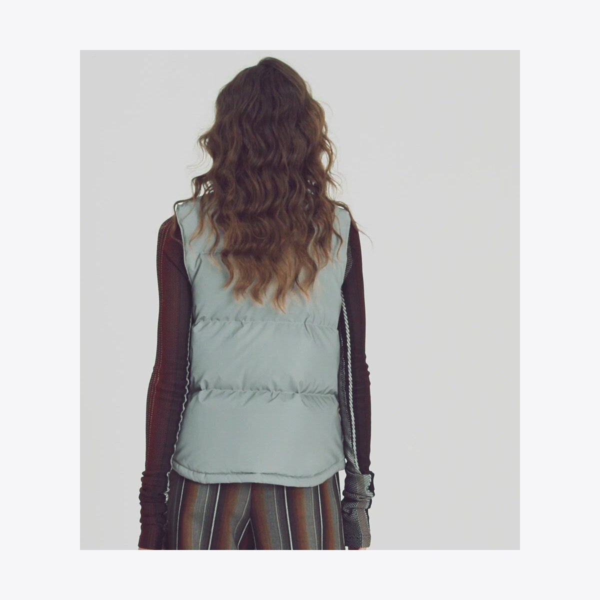 Reflective Colorblock Down Vest: Women's Designer Coats