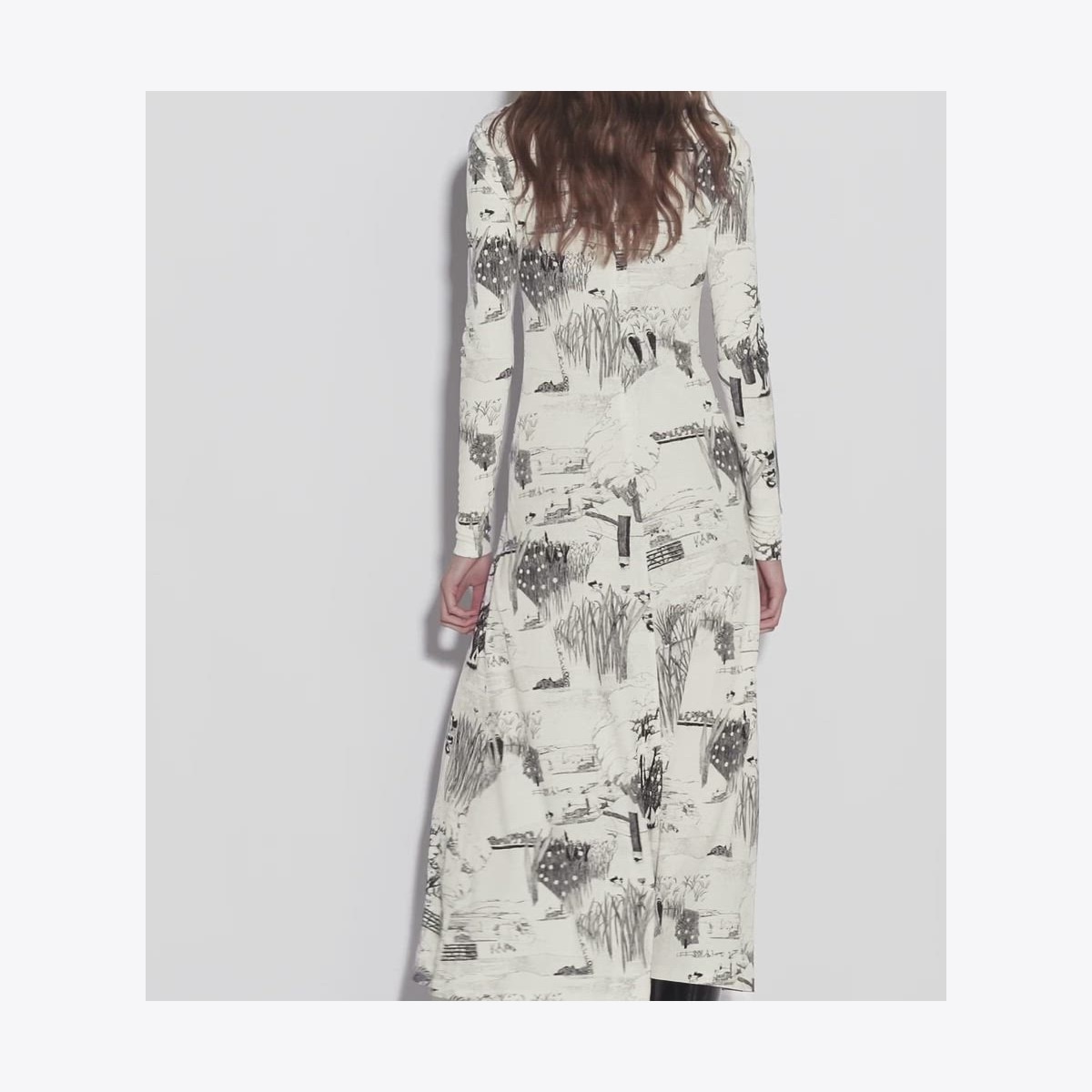 PRINTED VISCOSE JERSEY DRESS - thumbnail 4