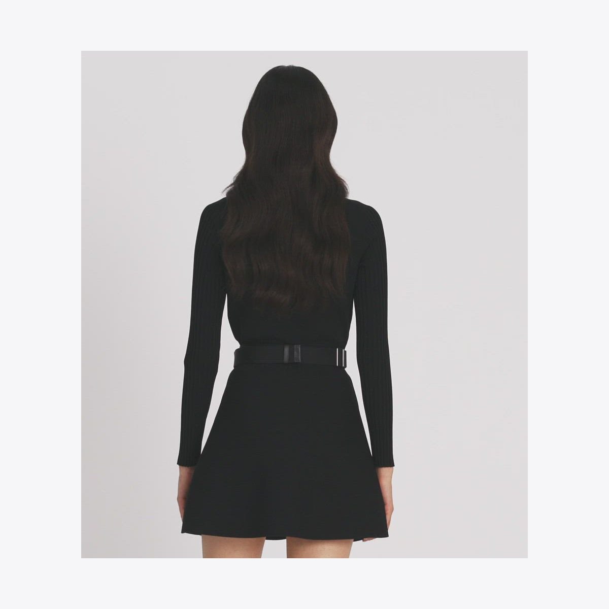 Tech Knit Long-Sleeve Mini Polo Dress: Women's Designer