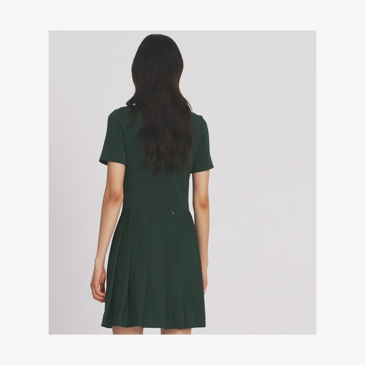 Pleated Zip-Front Golf Dress: Women's Designer Dresses