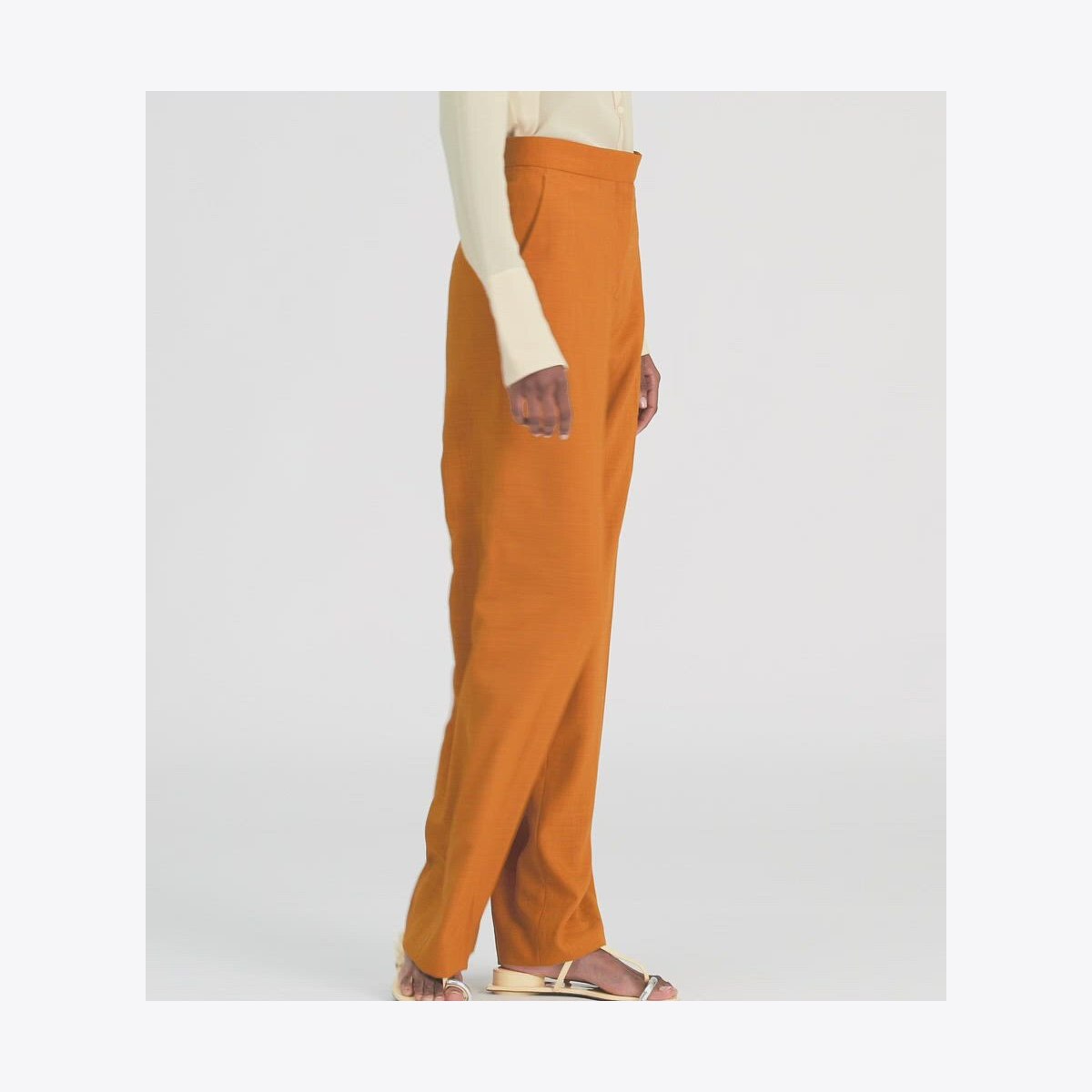Tailored Drapey Mélange Pant: Women's Clothing | Bottoms