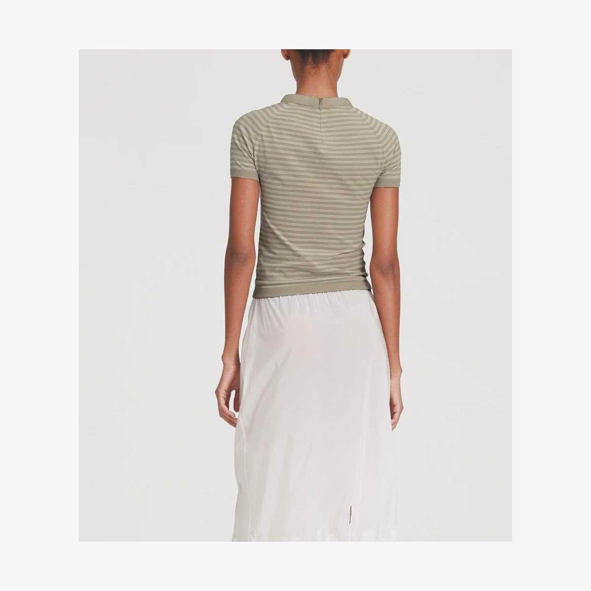 STRIPED NYLON MOCKNECK - thumbnail 4