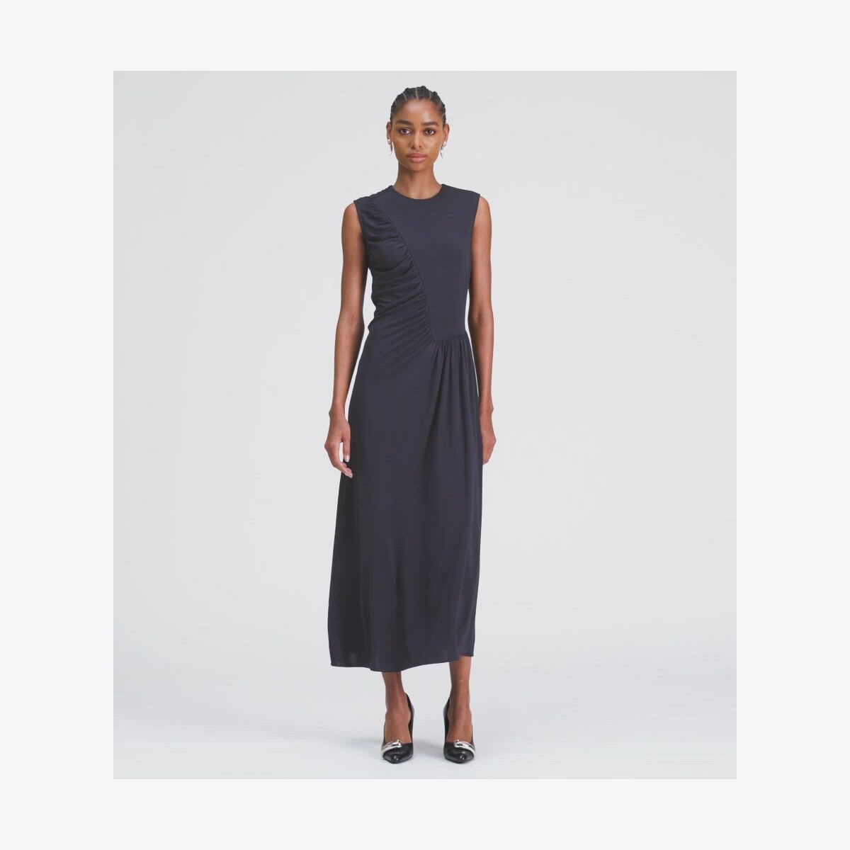 jersey crepe dress Dress Matcha - Crepe jersey 4 US