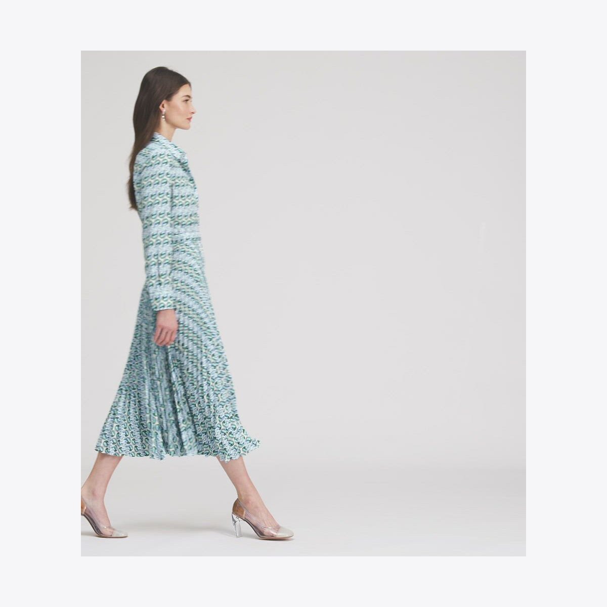 Printed Twill Dress: Women's Designer Dresses | Tory Burch
