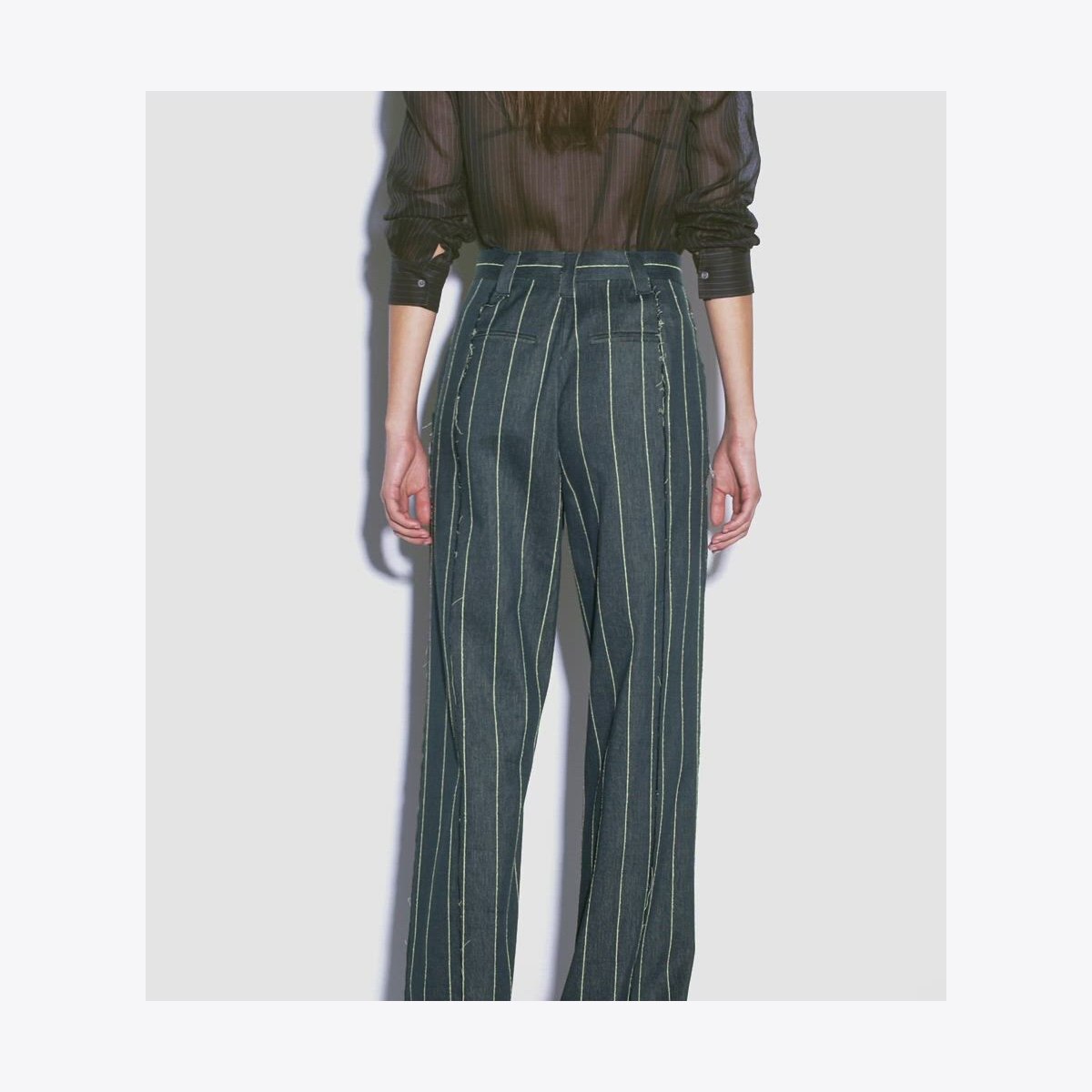 Striped Cotton Wide-Leg Pant: Women's Clothing | Bottoms