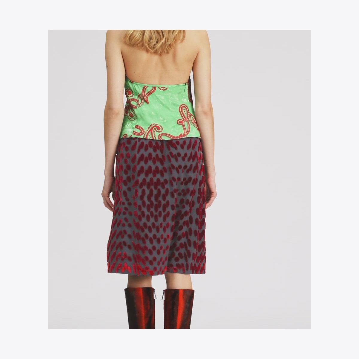 SATIN PAISLEY KNOT TOP - thumbnail 4