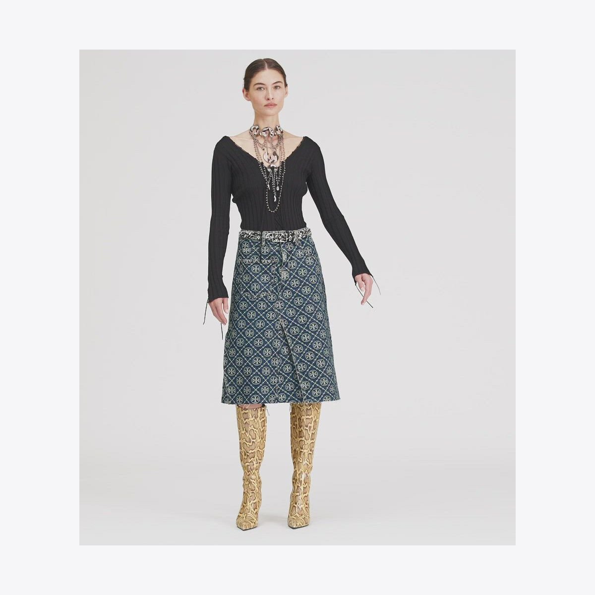 DECONSTRUCTED DENIM SKIRT - thumbnail 4