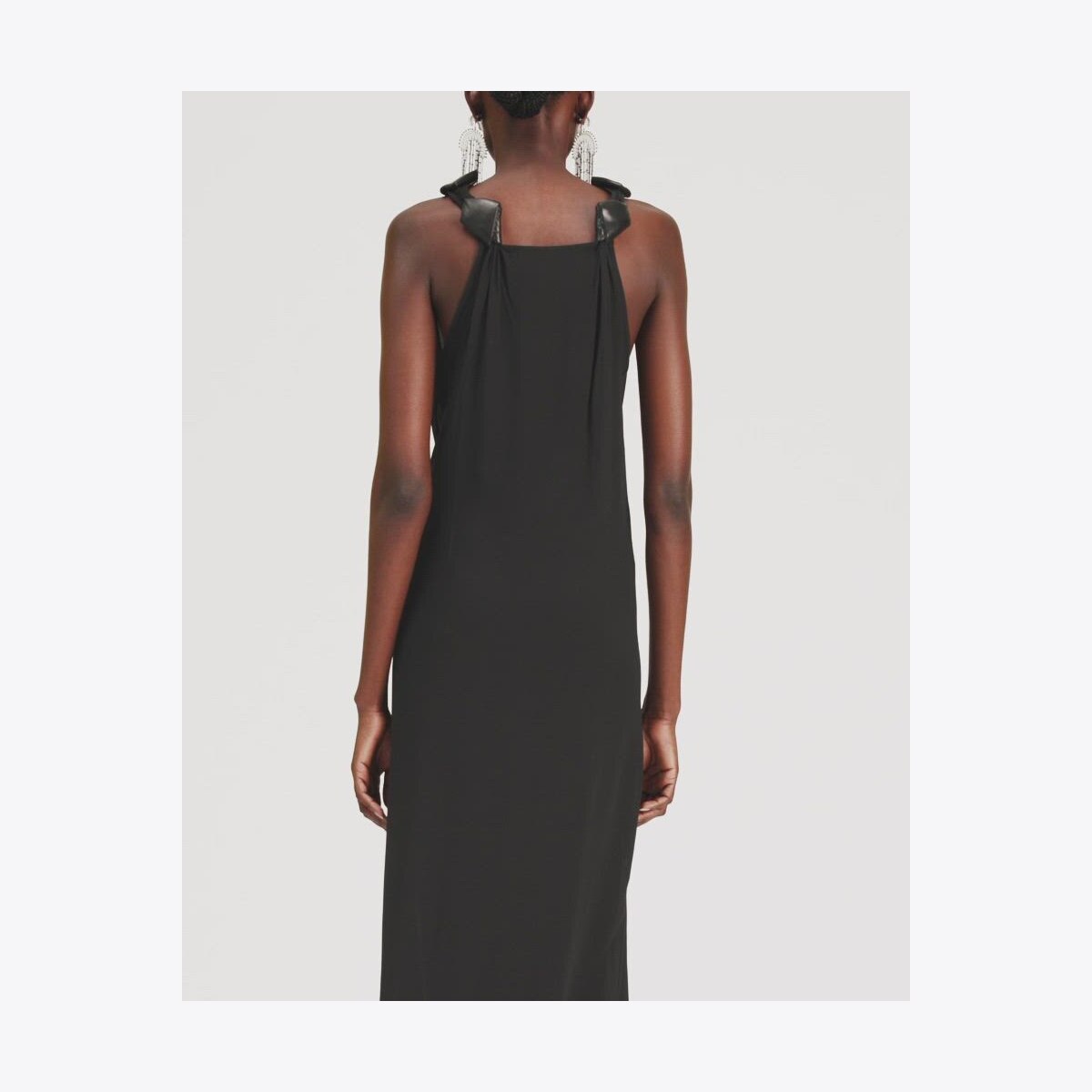 KNOTTED CREPE DRESS - thumbnail 4
