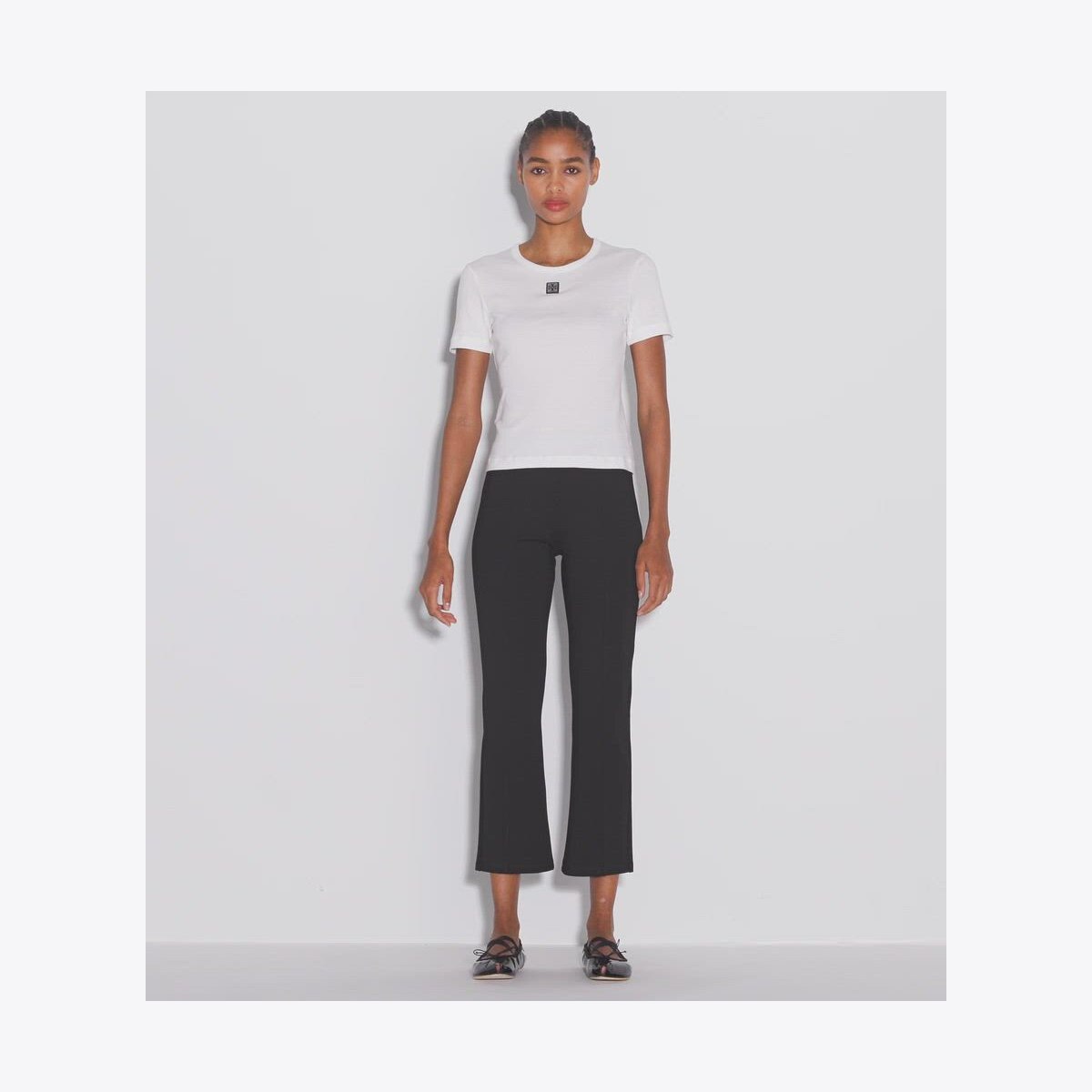 Flared Cropped Compression Pant: Women's Designer Bottoms