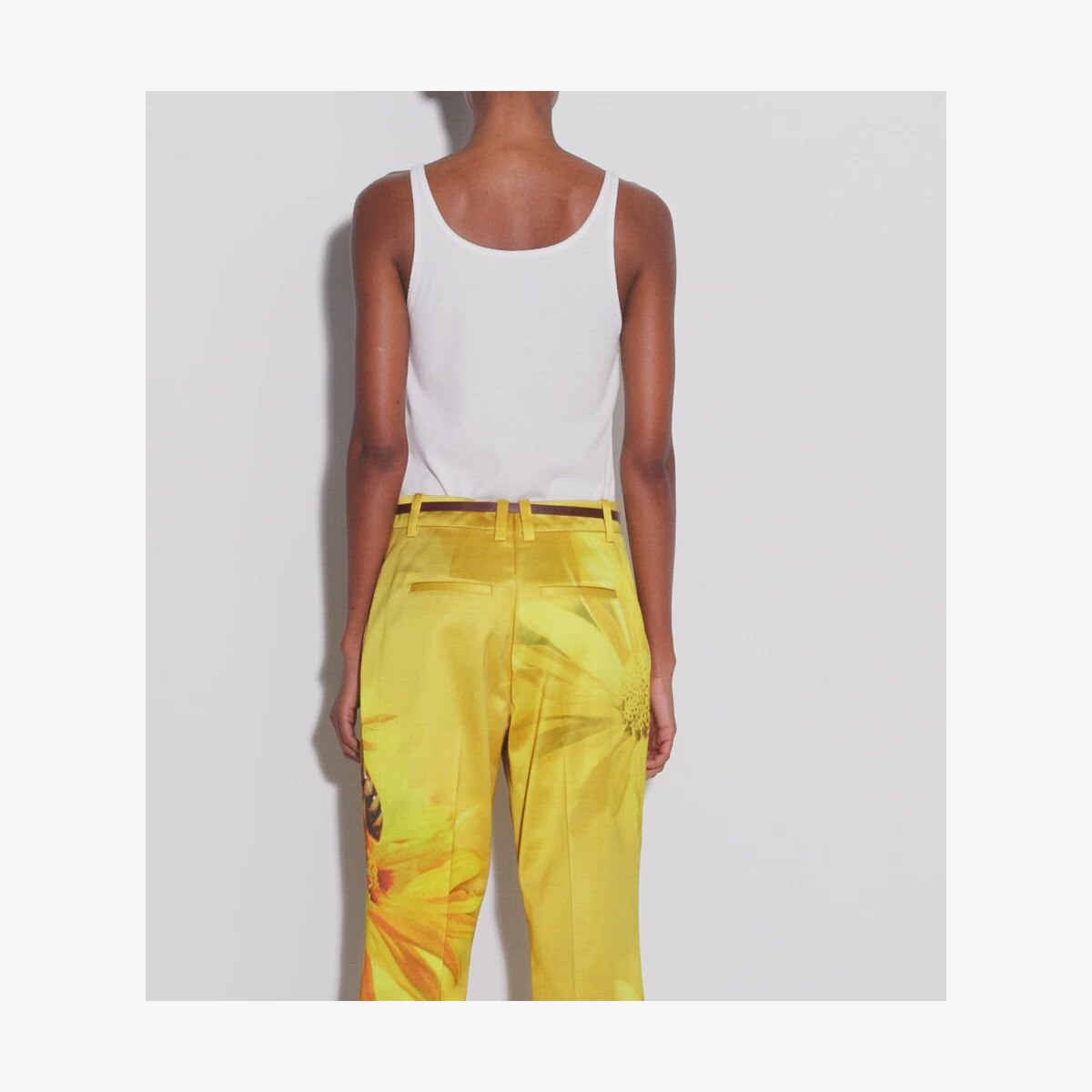 PRINTED SATIN TROUSER - thumbnail 4