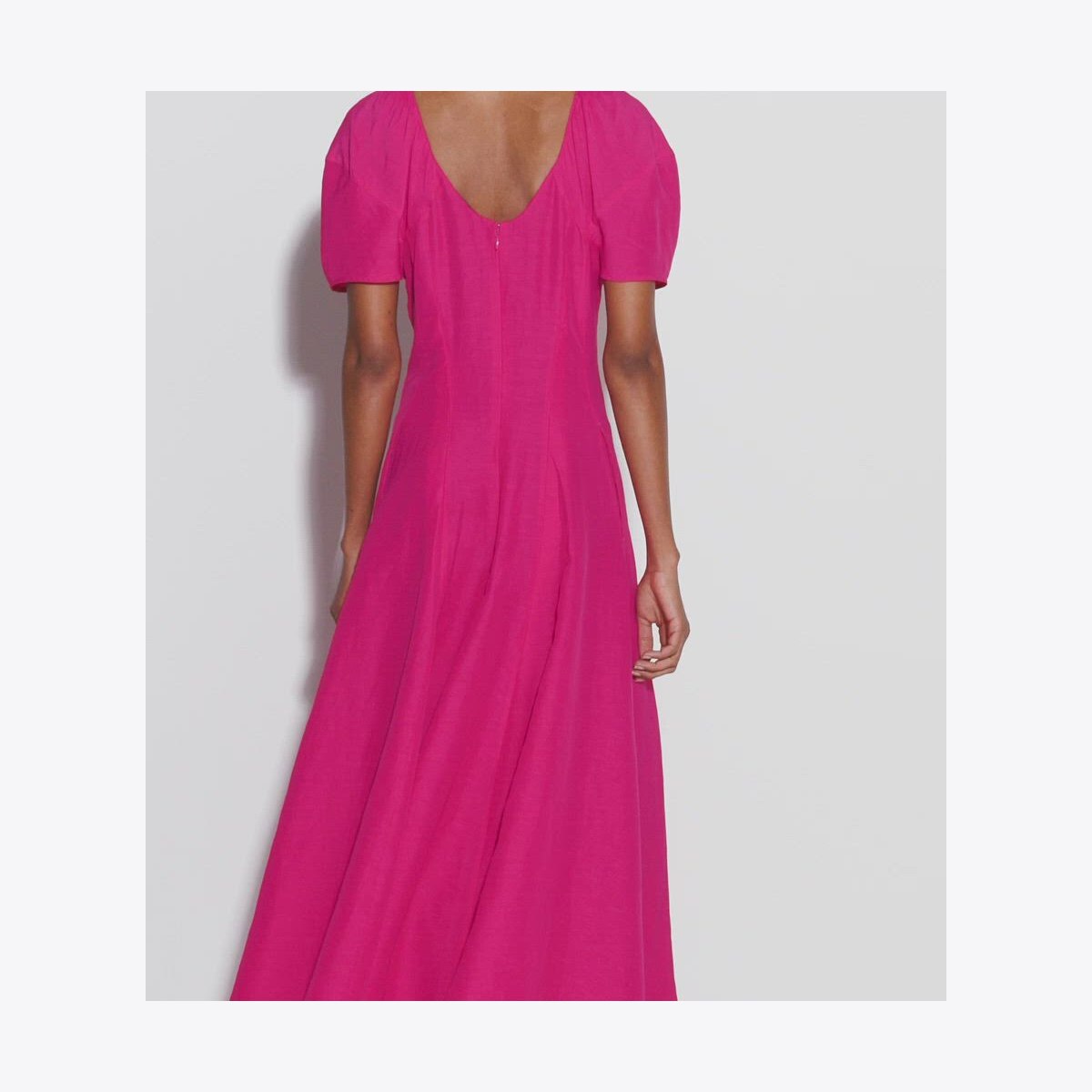 Balloon Sleeve Linen Dress: Women's Designer Dresses | Tory Burch