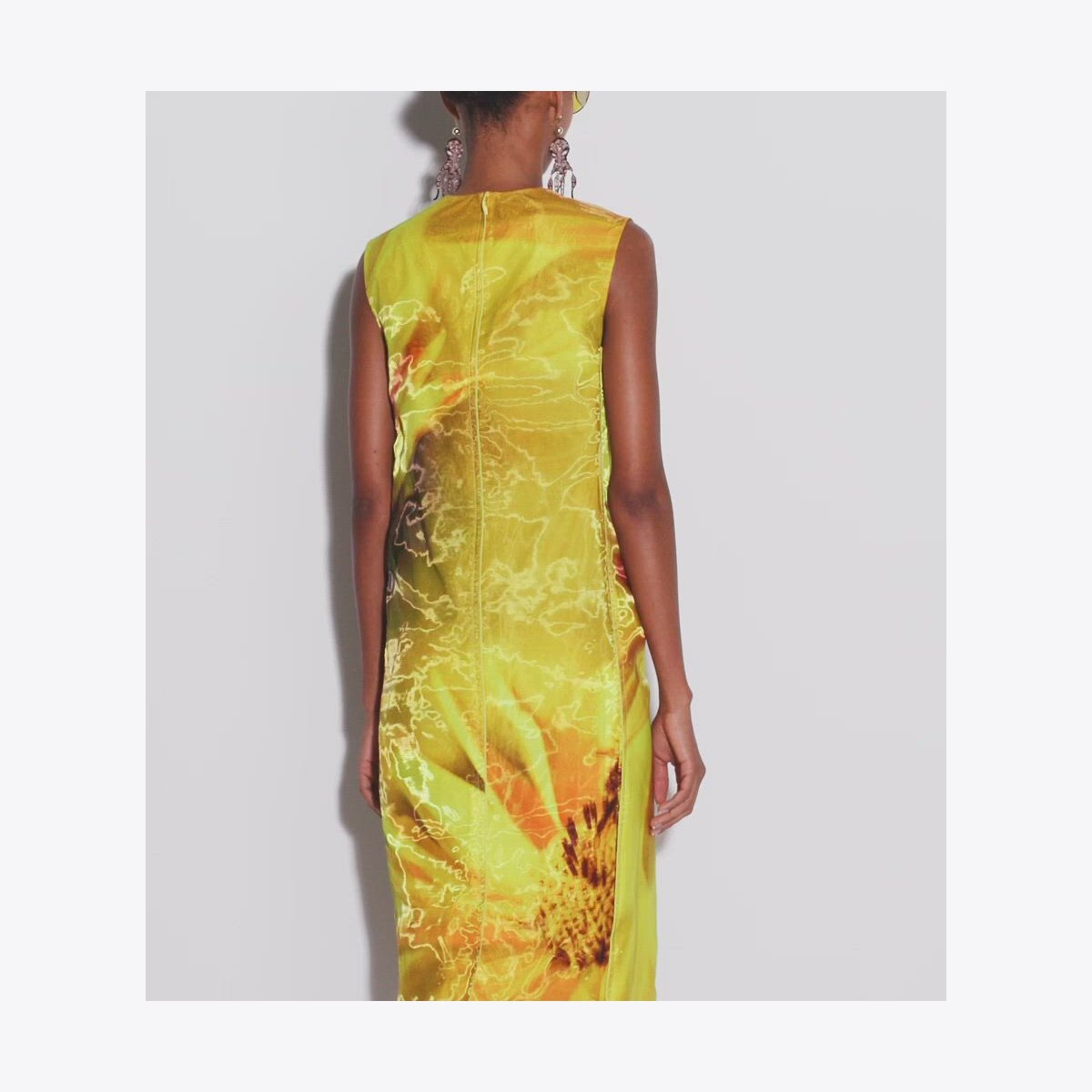 PRINTED ORGANZA DRESS - thumbnail 4
