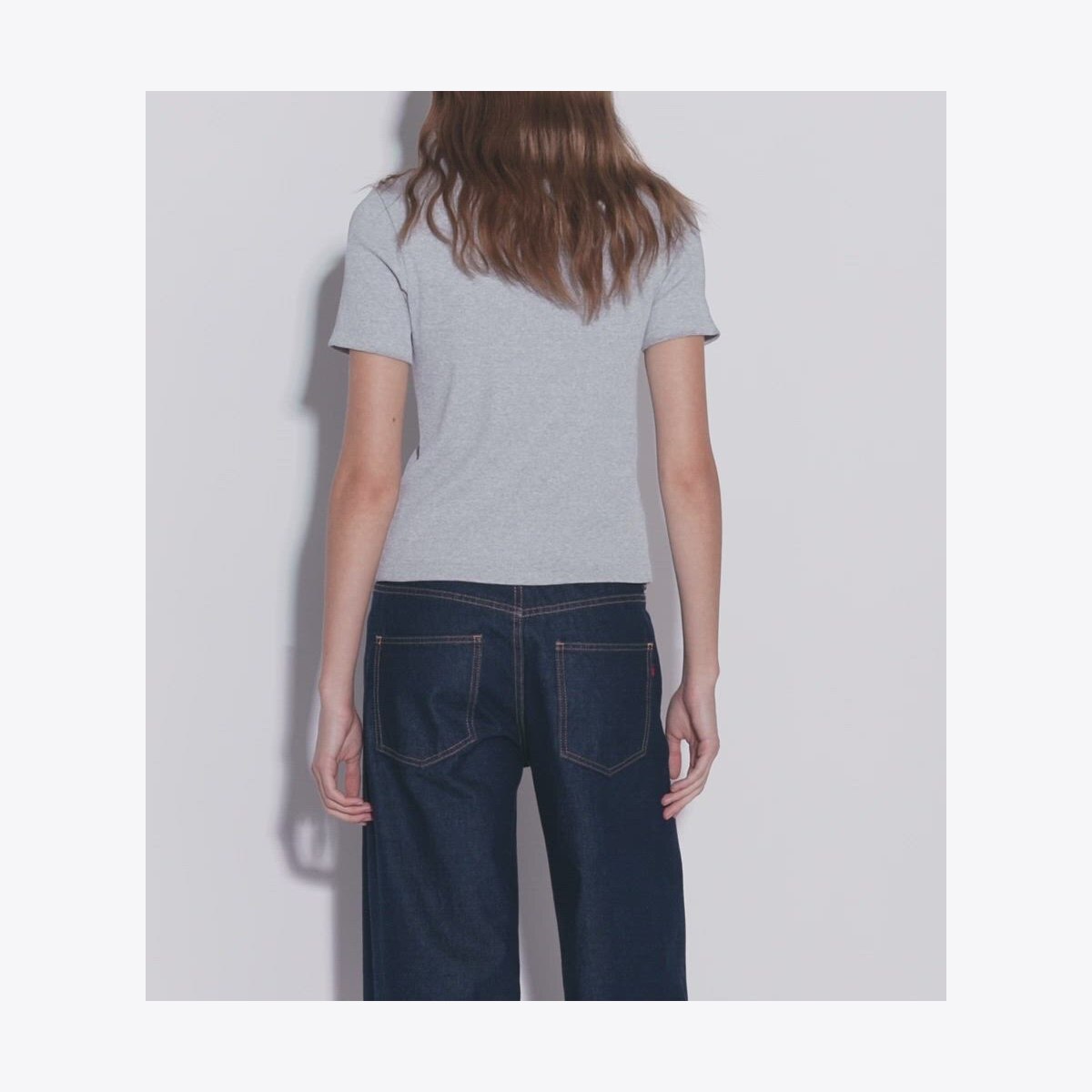 COTTON RIBBED T-SHIRT - thumbnail 4