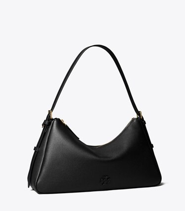 Leather Zip Top Shoulder Bag