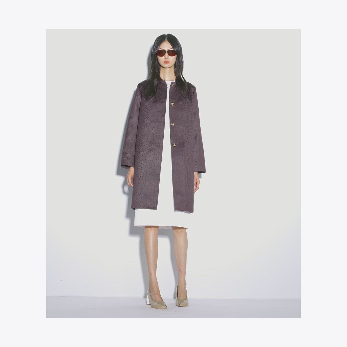 VISCOSE CAR COAT - thumbnail 4