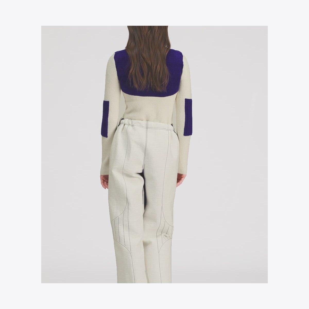 パンツ TORY BURCH Women Straight Pants 168289111 WHITE Cropped Flare Jean: Women's Designer Bottoms | Tory Burch