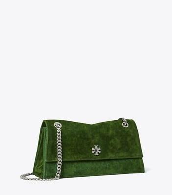 Kira Turnlock Flocked Shoulder Bag