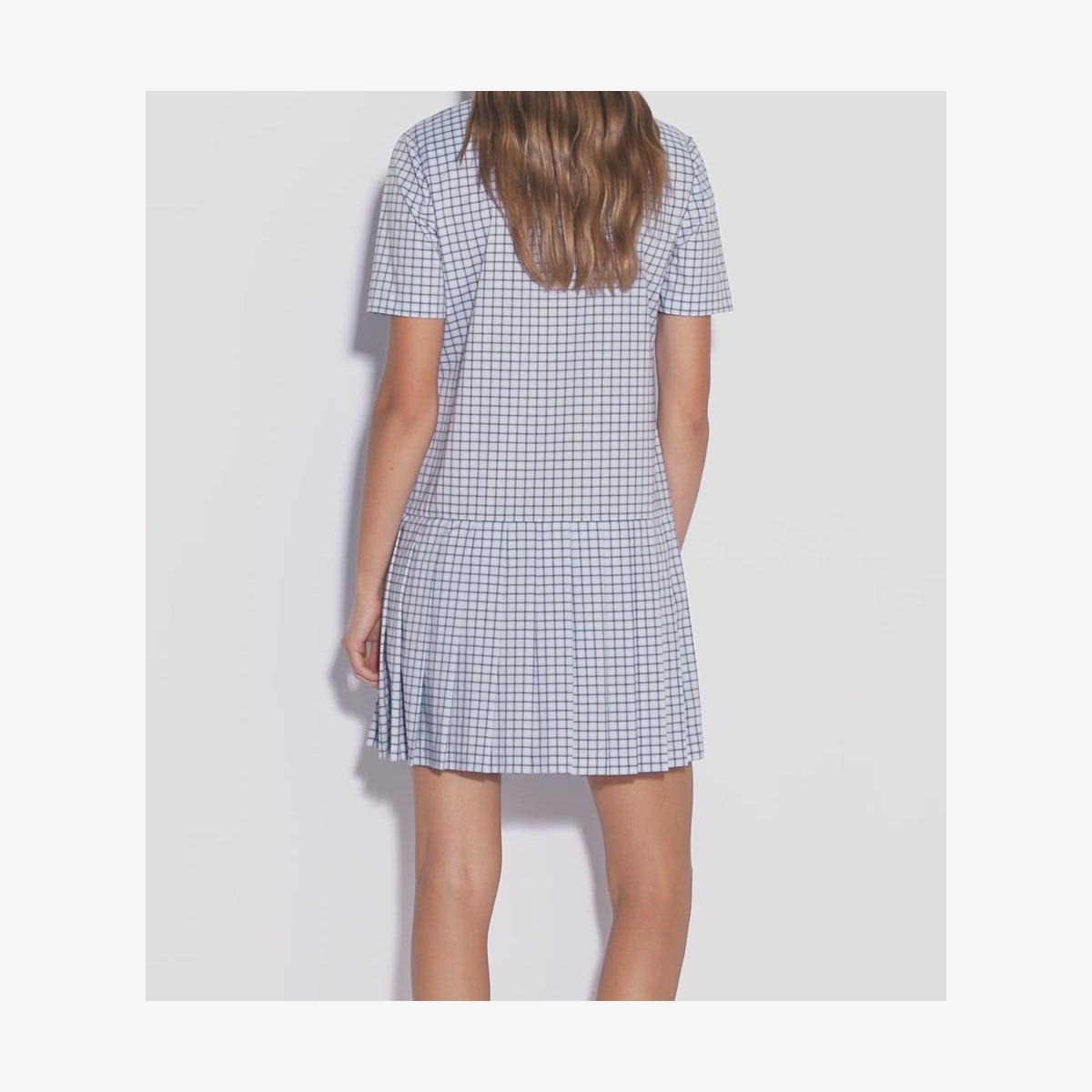 PLAID DROP-WAIST PLEATED GOLF DRESS - thumbnail 5