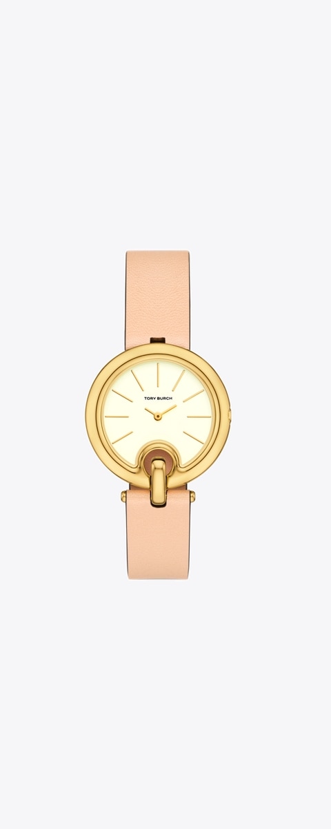 Женские часы Tory Burch Pierced, цвет: Слоновая кость / Золотой