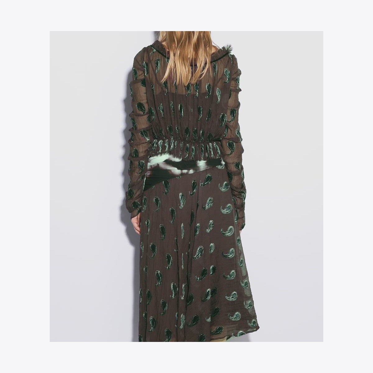 RUCHED VELVET TOP - thumbnail 4