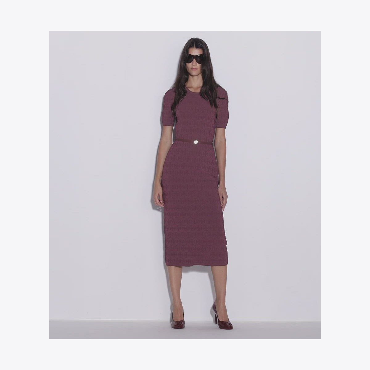 T MONOGRAM JACQUARD DRESS - thumbnail 4