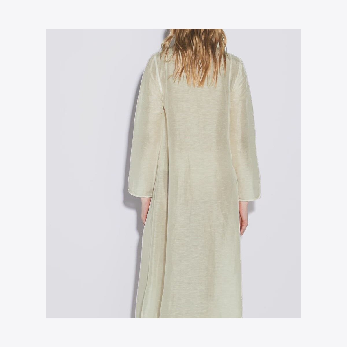 LONG LINEN CAFTAN - thumbnail 4
