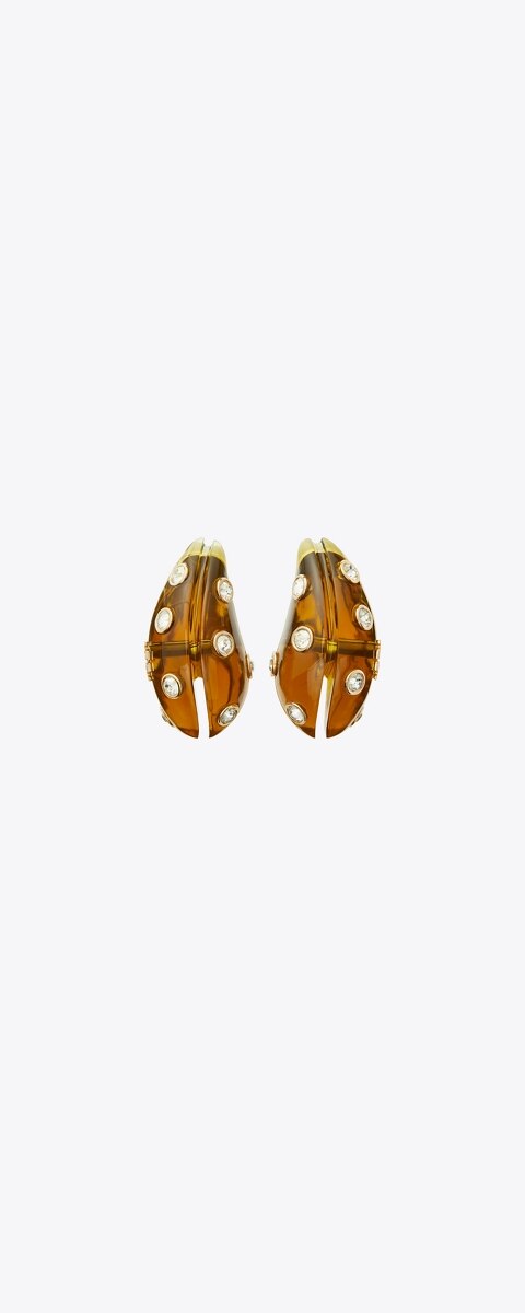 Женские серьги Tory Burch Pierced, цвет: Коричневый