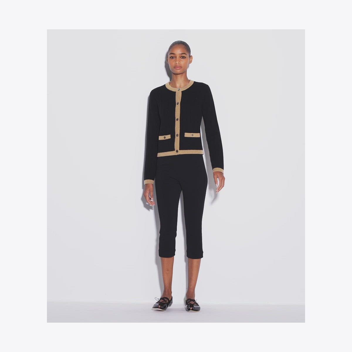 CROPPED MERINO WOOL CARDIGAN - thumbnail 4