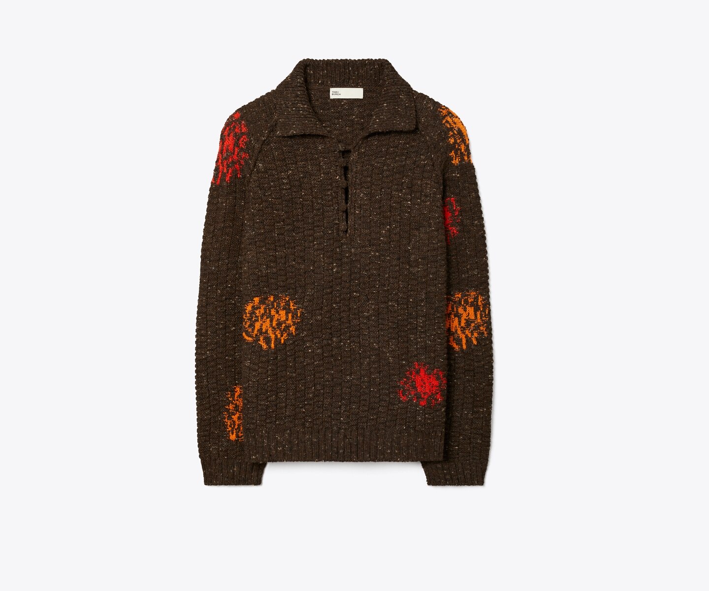 Женский свитер Tory Burch Wool and Alpaca, цвет: Коричневый — фото 1
