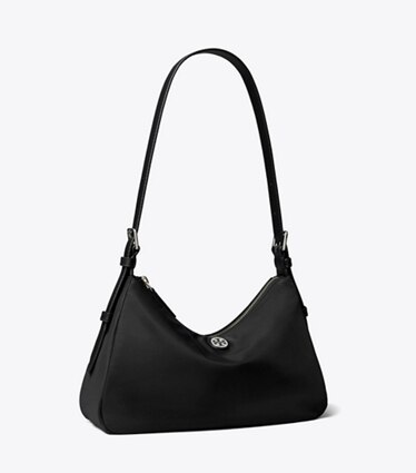 Small Nylon Zip-Top Shoulder Bag