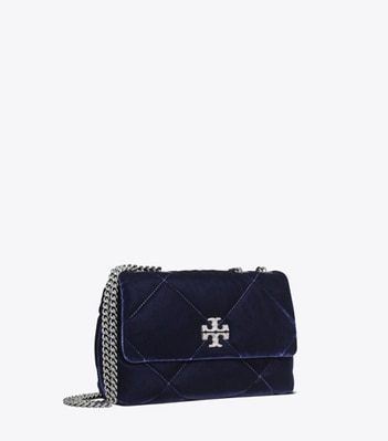 Small Kira Diamond Quilt Velvet Pavé Shoulder Bag