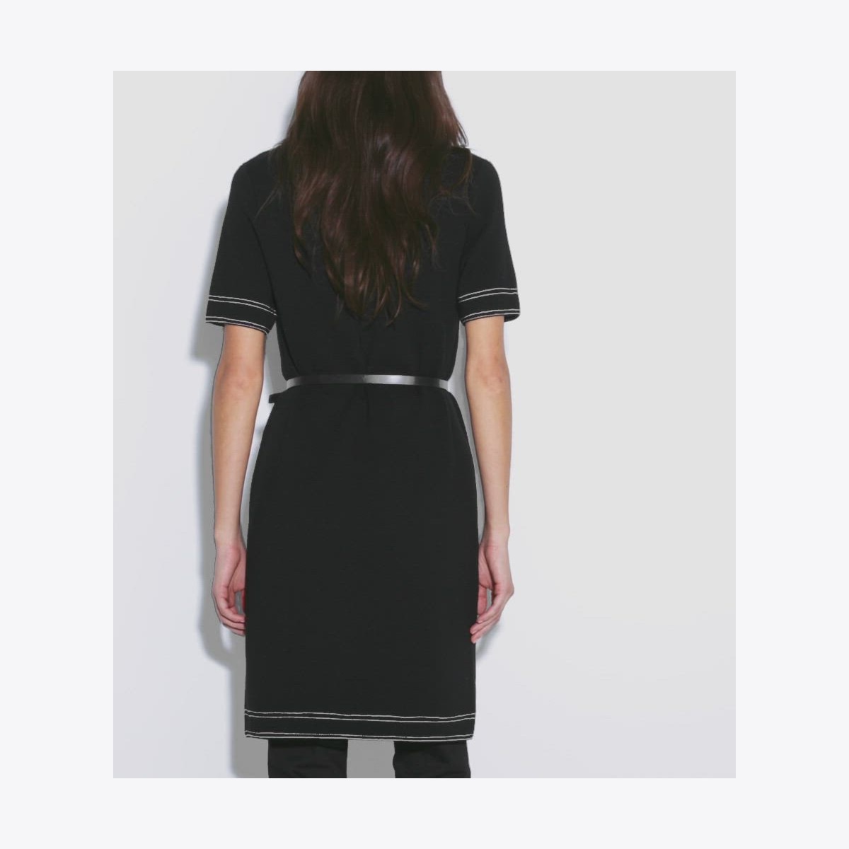 TOPSTITCH WOOL CAMP DRESS - thumbnail 5
