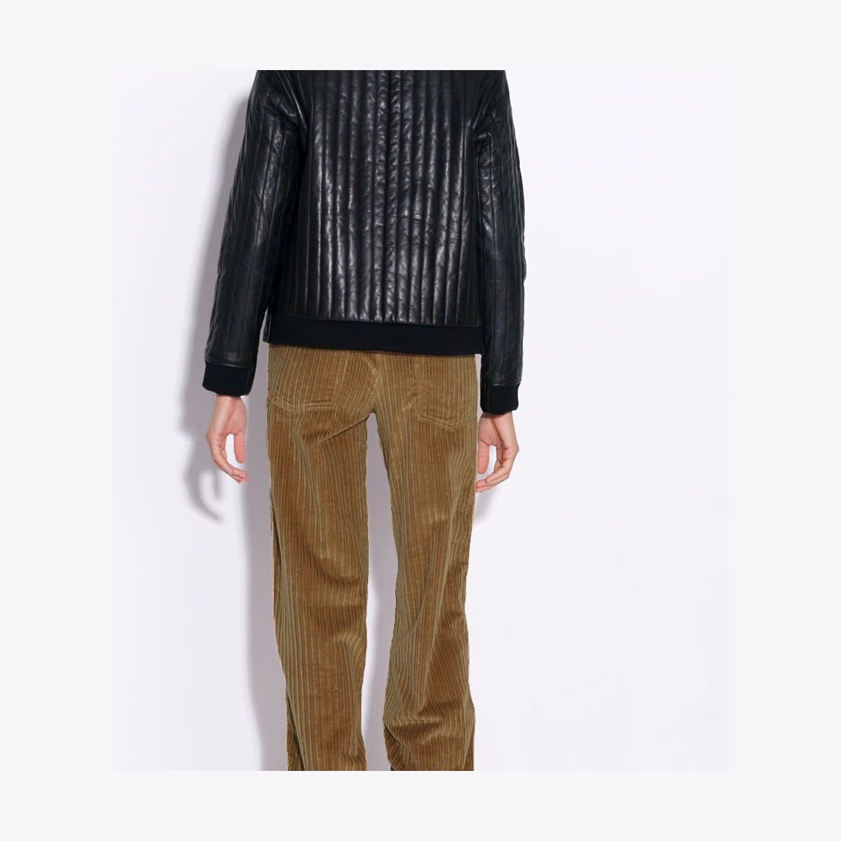 LEATHER QUILTED JACKET - thumbnail 4