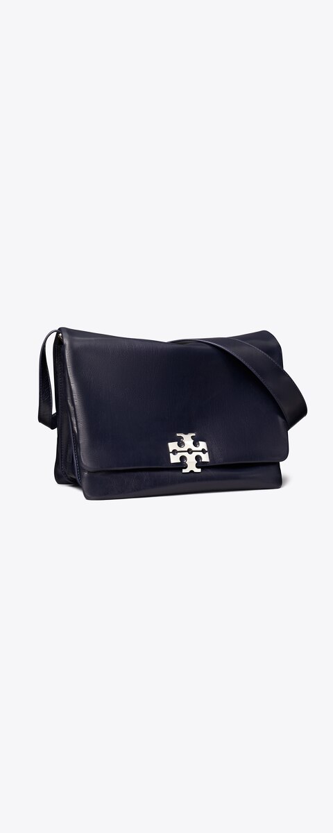 Женская сумка Tory Burch Large Charlie Runway Shoulder, цвет: Тёмно-синий