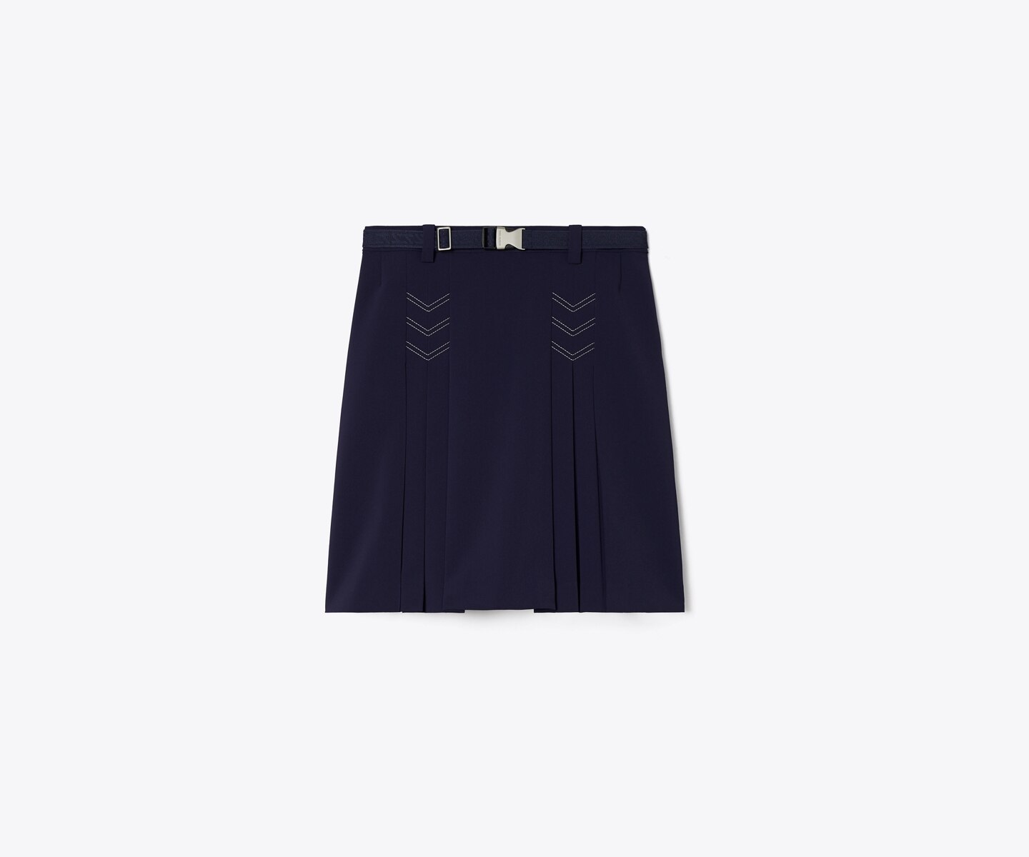 Женская юбка Tory Burch Pleated Stretch Golf, цвет: Глубокий тёмно-синий