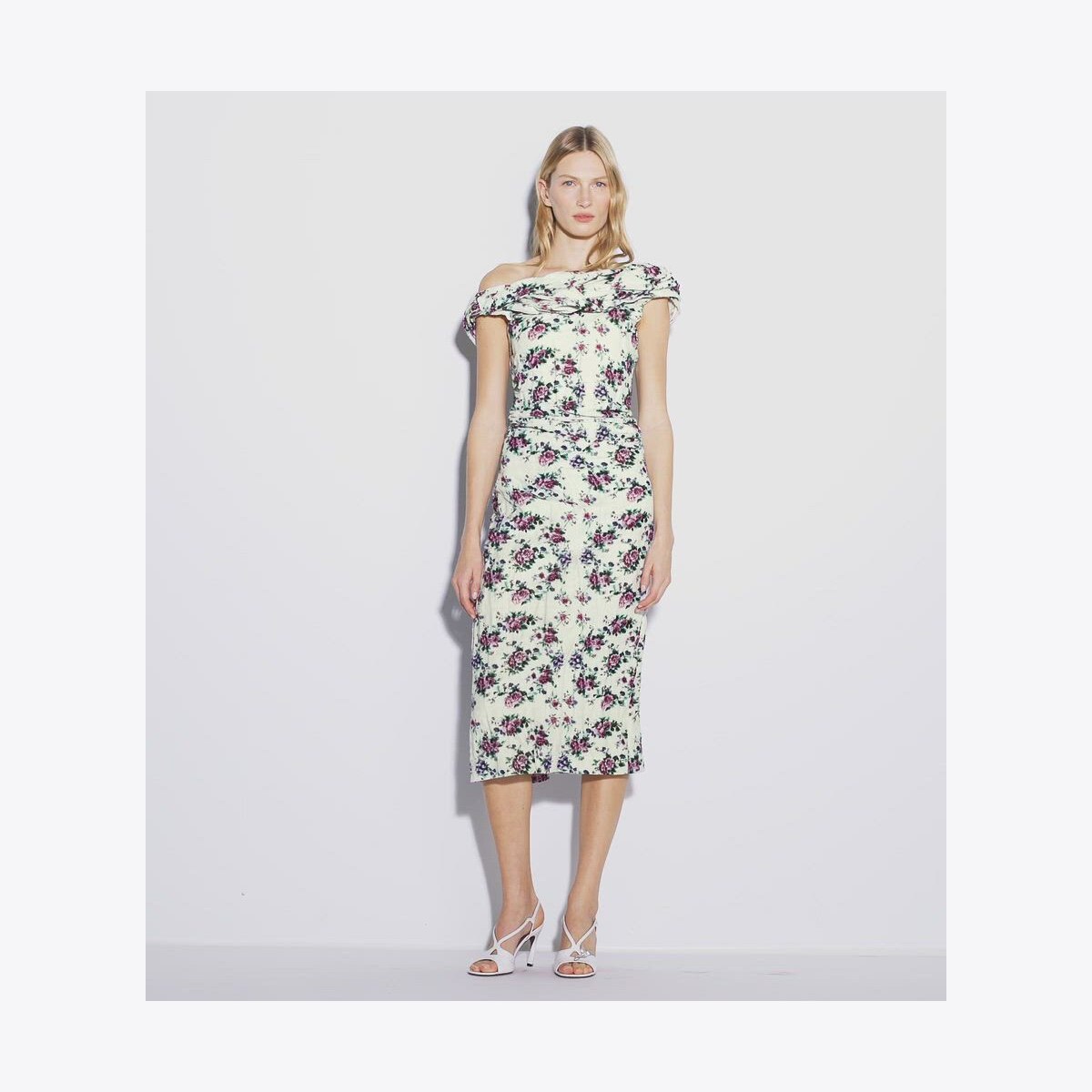 TWISTED COTTON VELVET DRESS - thumbnail 4