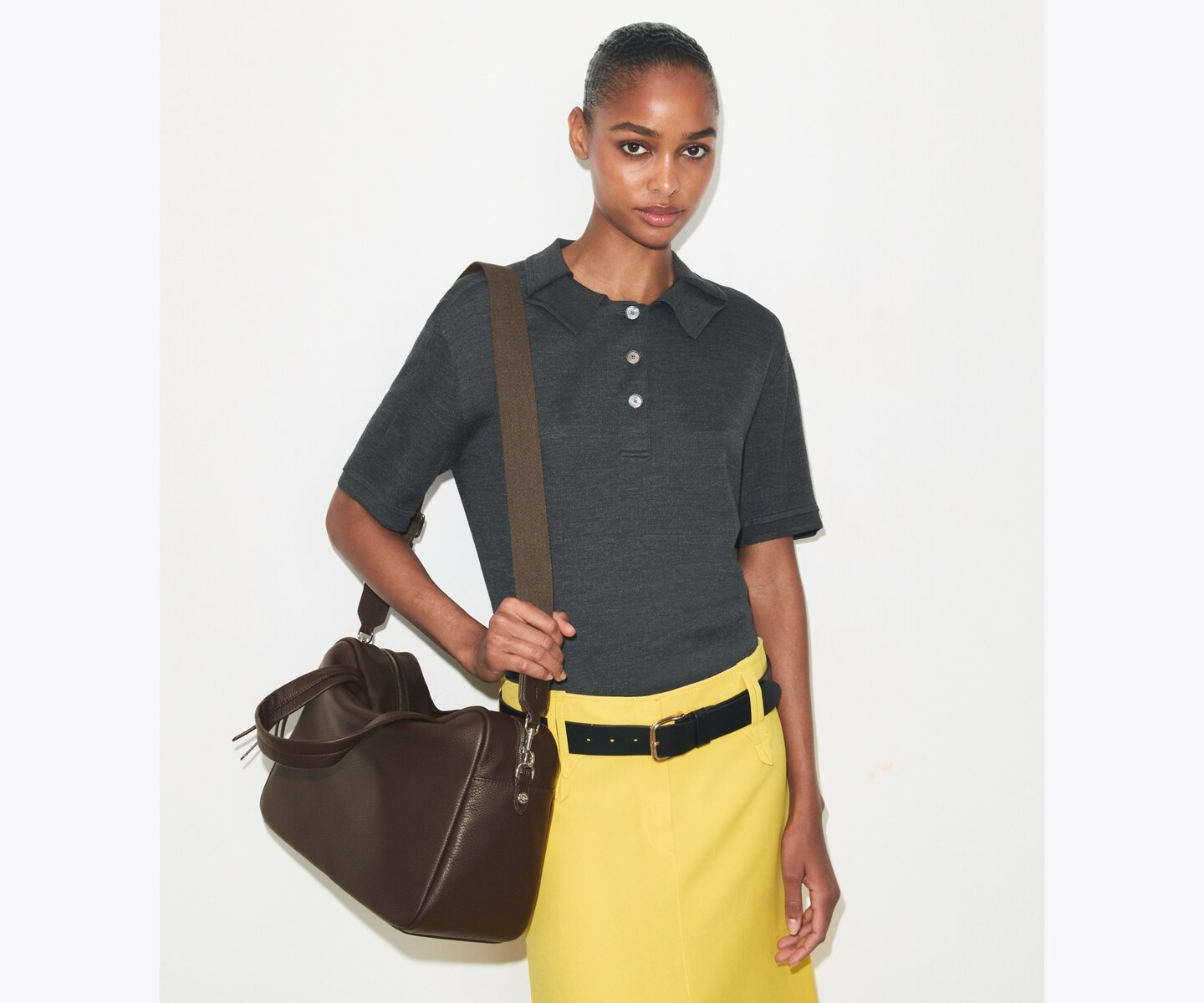 Женская сумка Tory Burch Oversized Satchel, цвет: Какао — фото 2