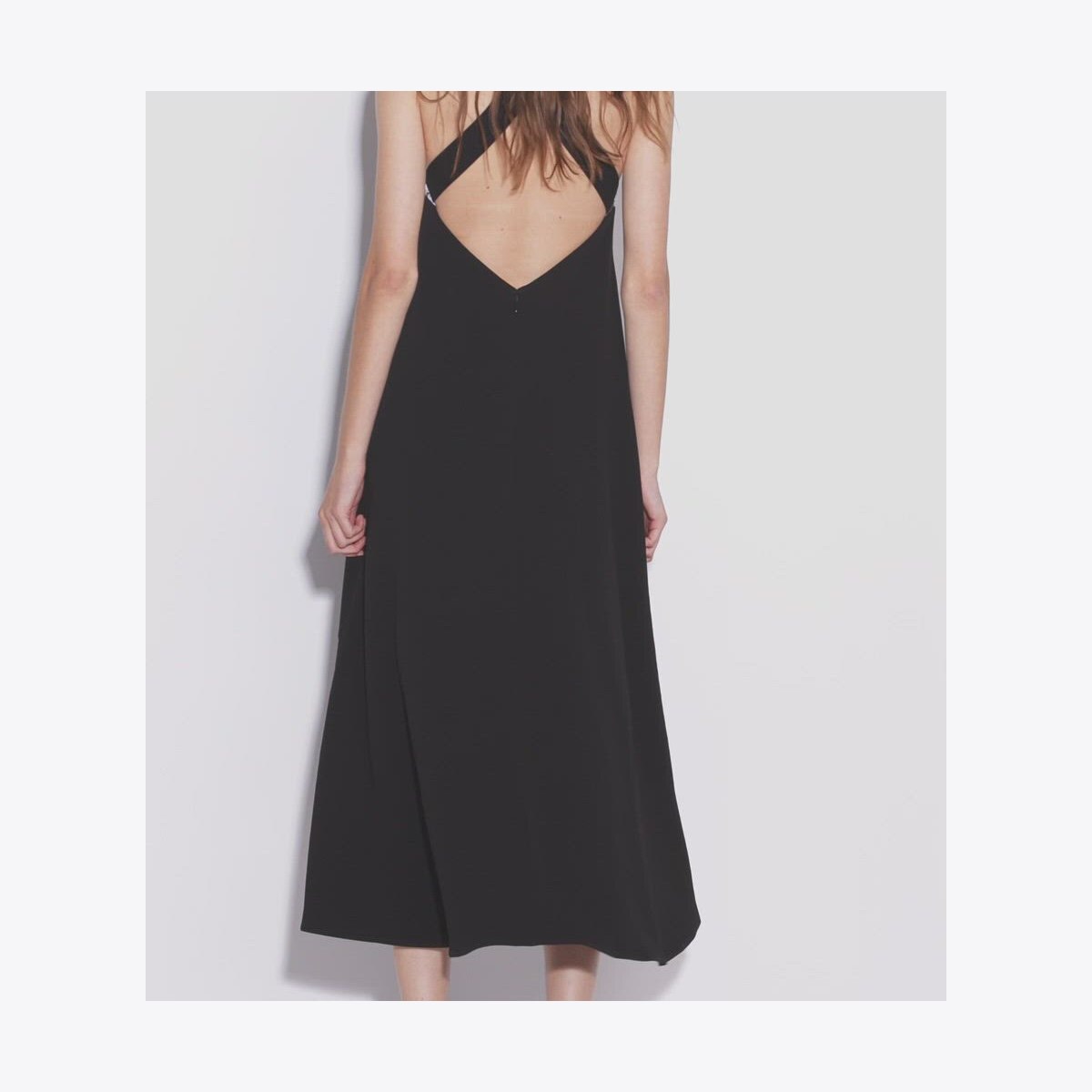 TIE-BACK CREPE DRESS - thumbnail 4