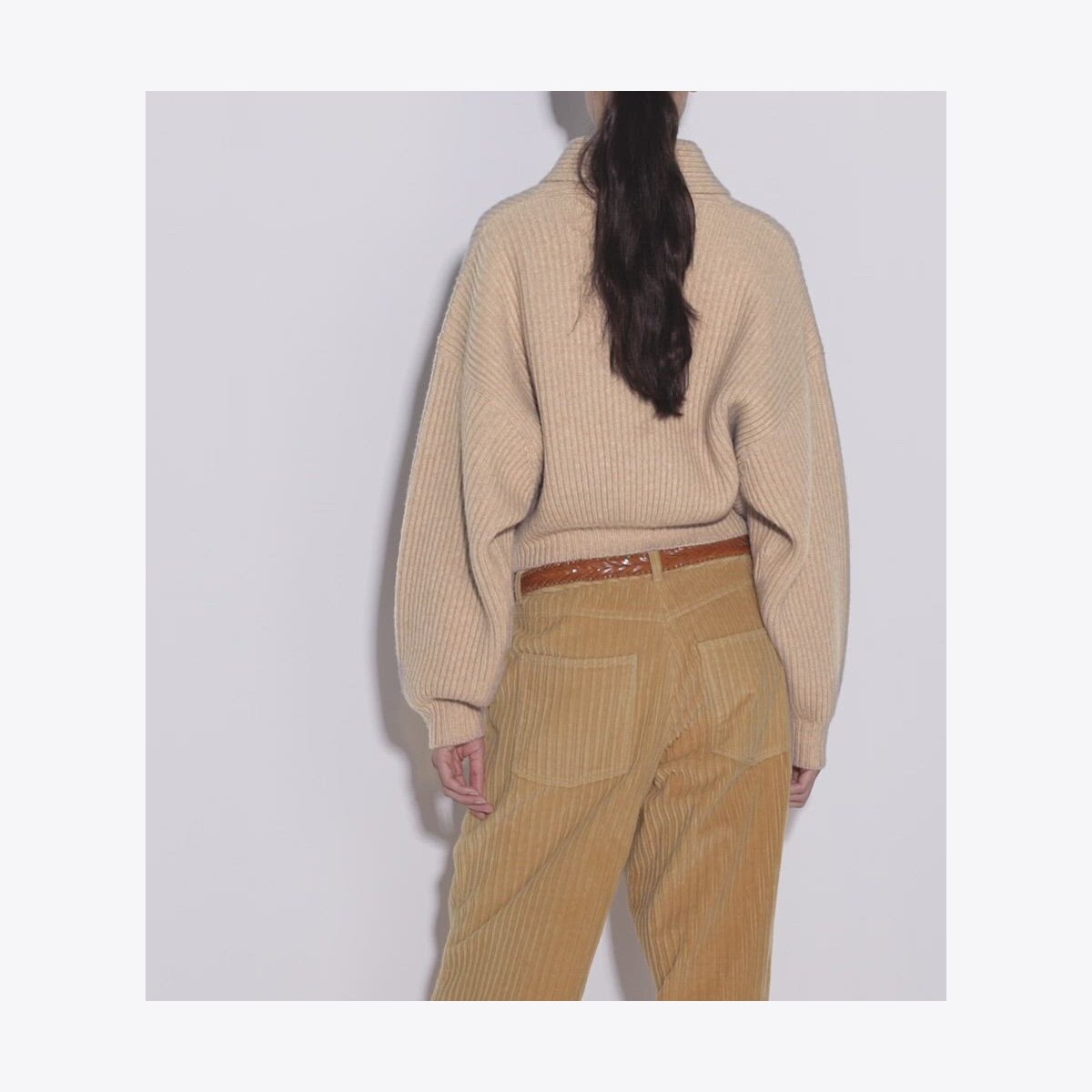CROPPED WOOL CARDIGAN - thumbnail 4