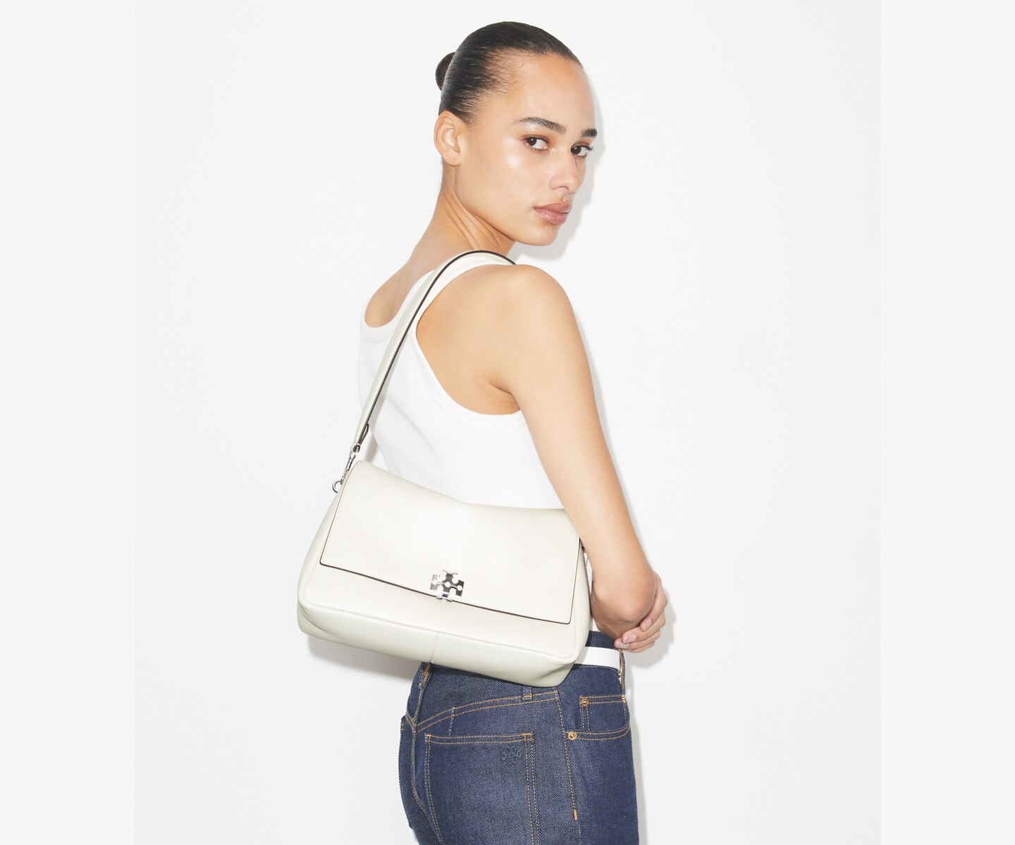 Женская сумка Tory Burch Charlie Shoulder, цвет: Bianco — фото 2