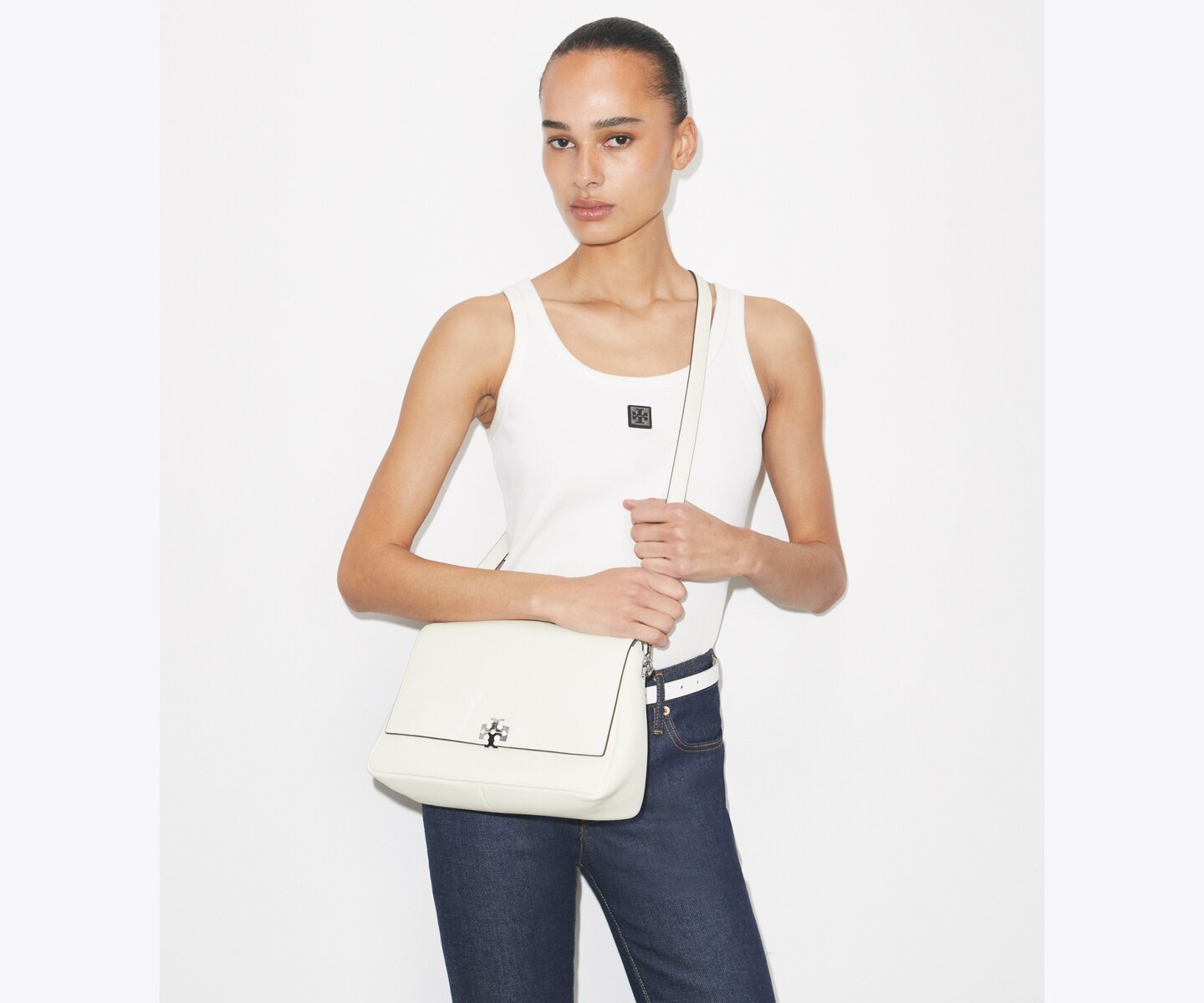 Женская сумка Tory Burch Charlie Shoulder, цвет: Bianco — фото 3